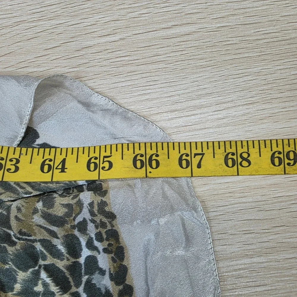 Symphony Scarfs Wrap Tiger Leopard Print Tan 14 X 67 Maximalist Italy